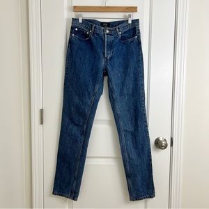 A.P.C. Low Standard Japanese Denim Rigid Straight Leg Button Fly Jeans Size 28